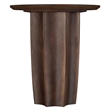 Coaster Cayenne Transitional Round Mango Wood Accent Side End Table in Walnut