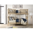 Coaster Abram Windsor Twin over Twin Wood Bunk Bed with Ladder in Almond