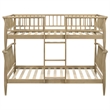 Coaster Abram Windsor Twin over Twin Wood Bunk Bed with Ladder in Almond