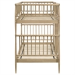 Coaster Abram Windsor Twin over Twin Wood Bunk Bed with Ladder in Almond