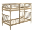 Coaster Abram Windsor Twin over Twin Wood Bunk Bed with Ladder in Almond