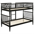Coaster Abram Windsor Twin over Twin Wood Bunk Bed with Ladder in Black