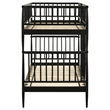 Coaster Abram Windsor Twin over Twin Wood Bunk Bed with Ladder in Black