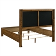Coaster Adderley Transitional Queen Wood Panel Bed in Cream/Warm Brown