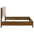 Coaster Adderley Transitional Queen Wood Panel Bed in Cream/Warm Brown