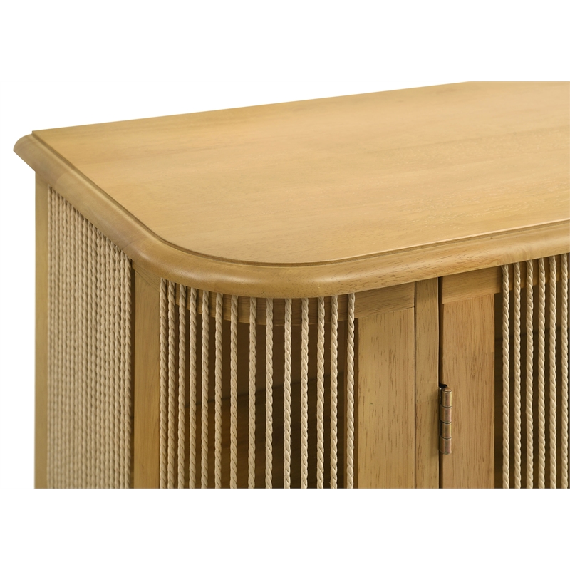 Coaster Ervine 3-Door Farmhouse Accent Storage Wood Sideboard Cabinet in Natural