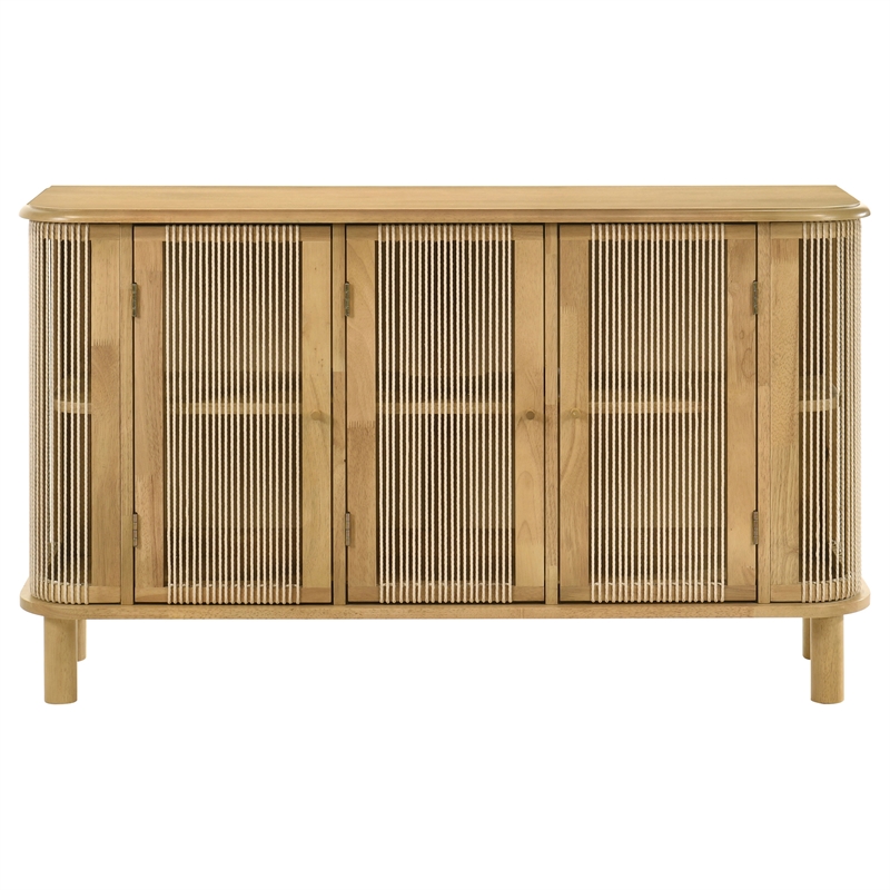 Coaster Ervine 3-Door Farmhouse Accent Storage Wood Sideboard Cabinet in Natural