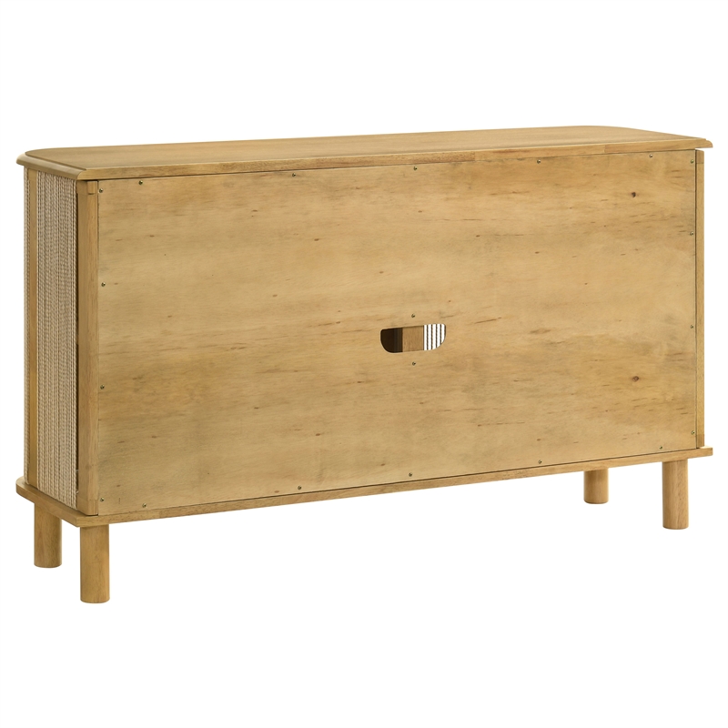 Coaster Ervine 3-Door Farmhouse Accent Storage Wood Sideboard Cabinet in Natural