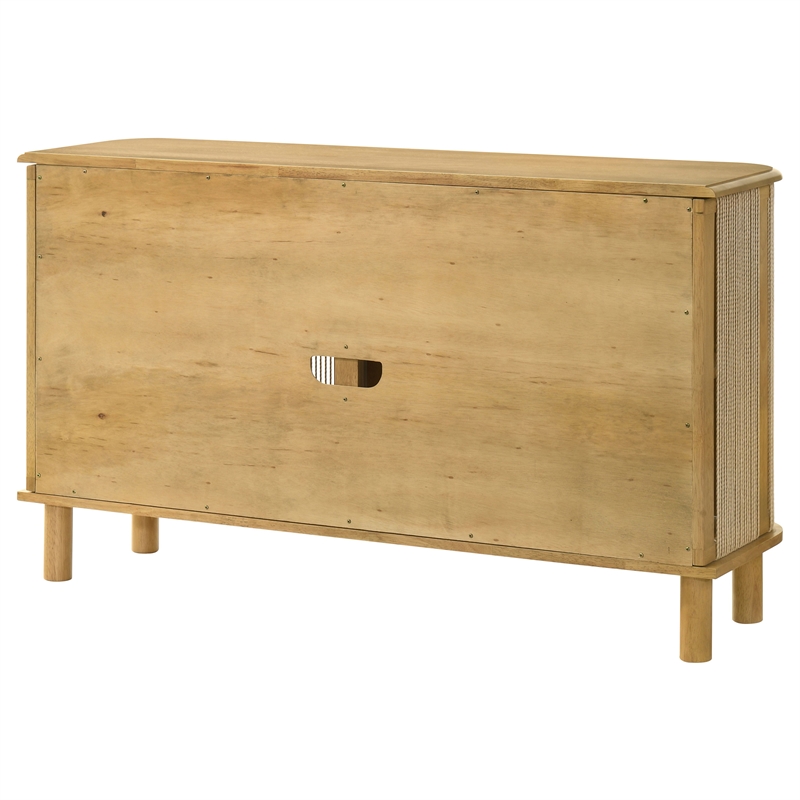 Coaster Ervine 3-Door Farmhouse Accent Storage Wood Sideboard Cabinet in Natural