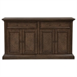 Coaster Ridgewell 2-Drawer 4-Door Traditional Wood Dining Server in Dark Oak