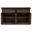 Coaster Ridgewell 2-Drawer 4-Door Traditional Wood Dining Server in Dark Oak