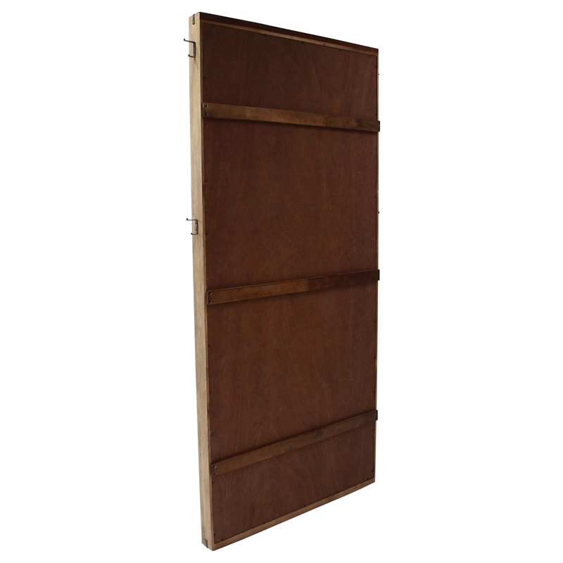 Coaster Stillwater Full-Length Wood Floor Mirror in Weathered Oak