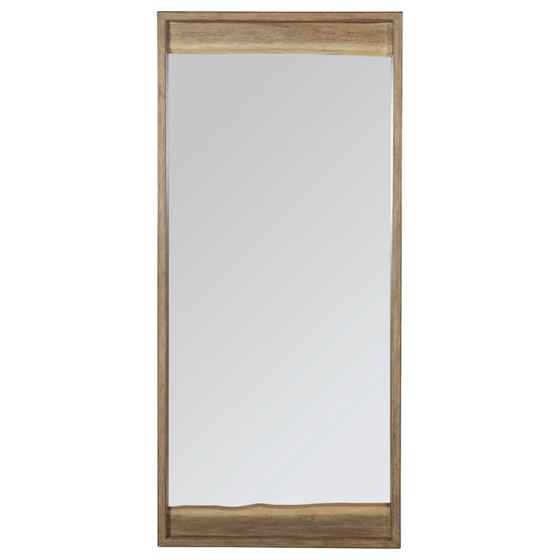 Coaster Stillwater Full-Length Wood Floor Mirror in Weathered Oak