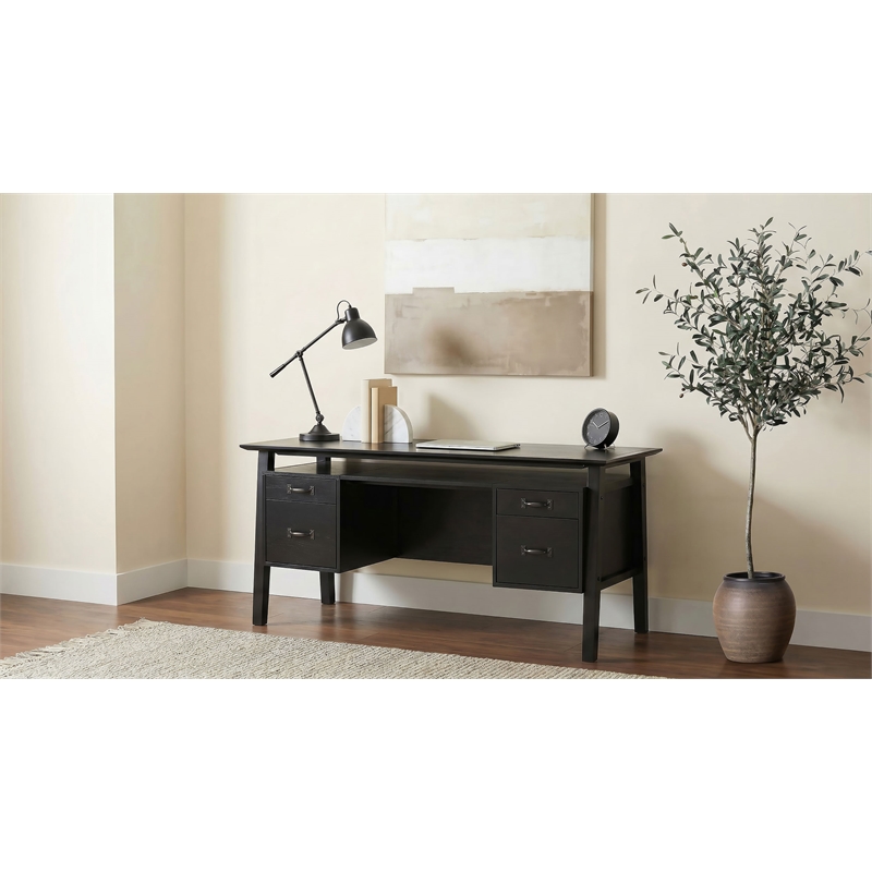 Coaster Goodson 64-inch 4-Drawer Wood Computer Desk in Black