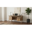 Coaster Goodson 64-inch 4-Drawer Wood Computer Desk in Distressed Light Brown