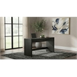 Coaster Leandro 2-Drawer Contemporary Wood Writing Desk in Burnished Black
