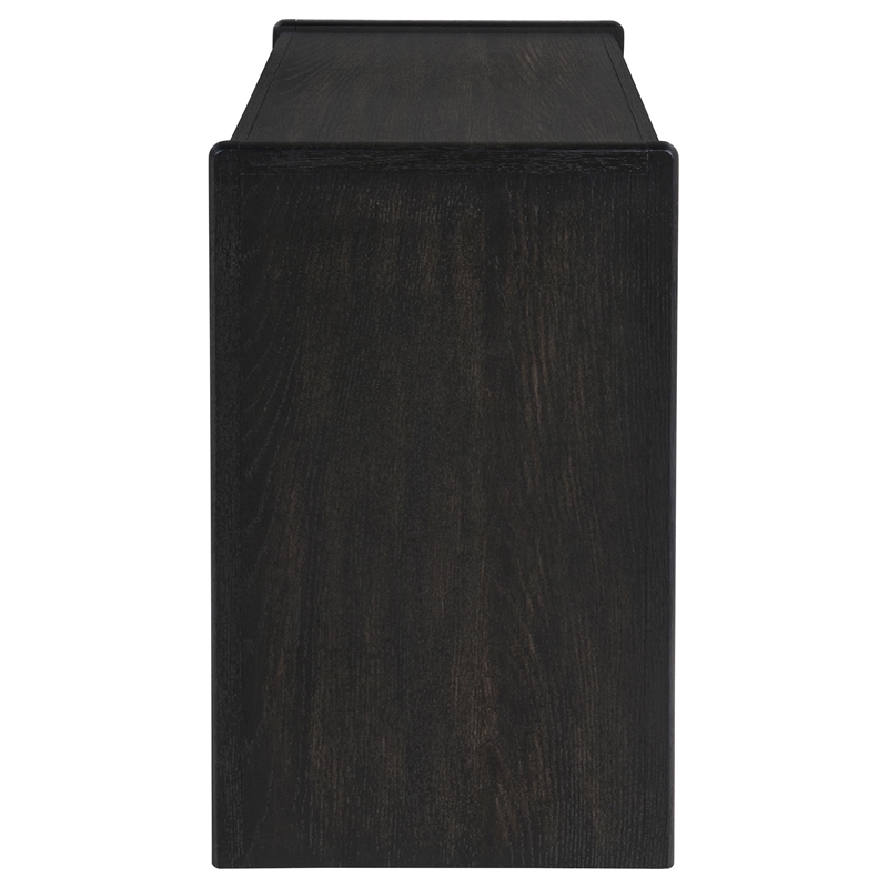 Coaster Leandro 2-Drawer Contemporary Wood Writing Desk in Burnished Black