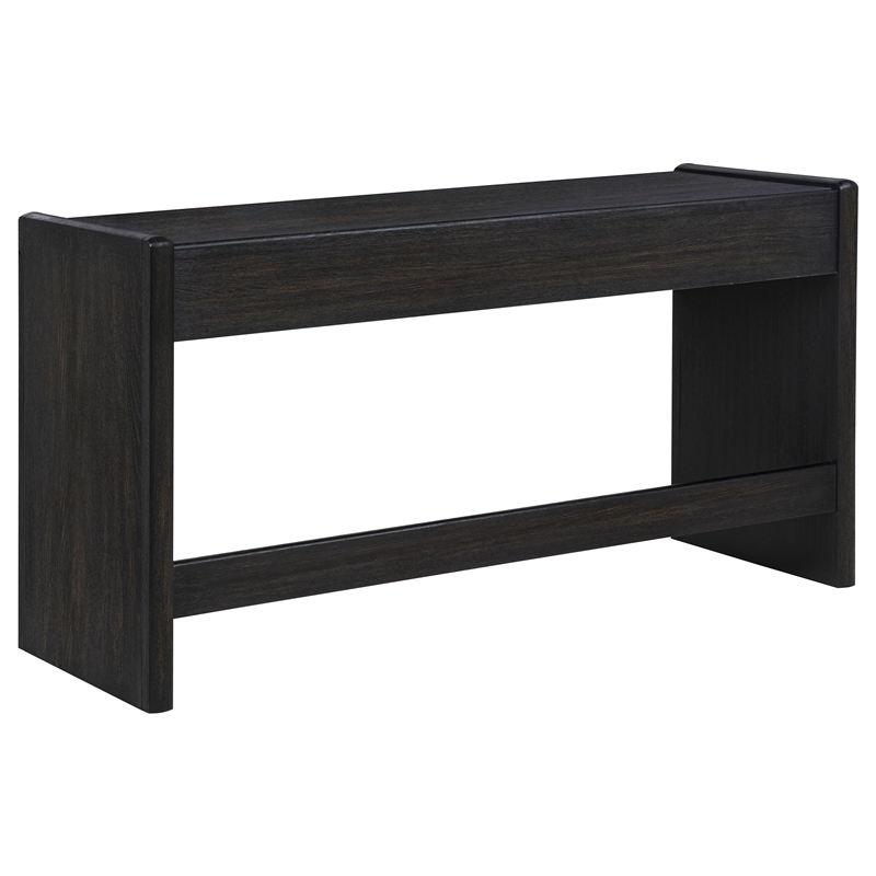 Coaster Leandro 2-Drawer Contemporary Wood Writing Desk in Burnished Black