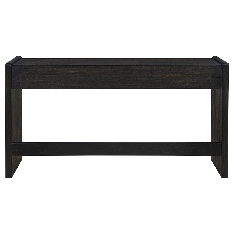 Coaster Leandro 2-Drawer Contemporary Wood Writing Desk in Burnished Black
