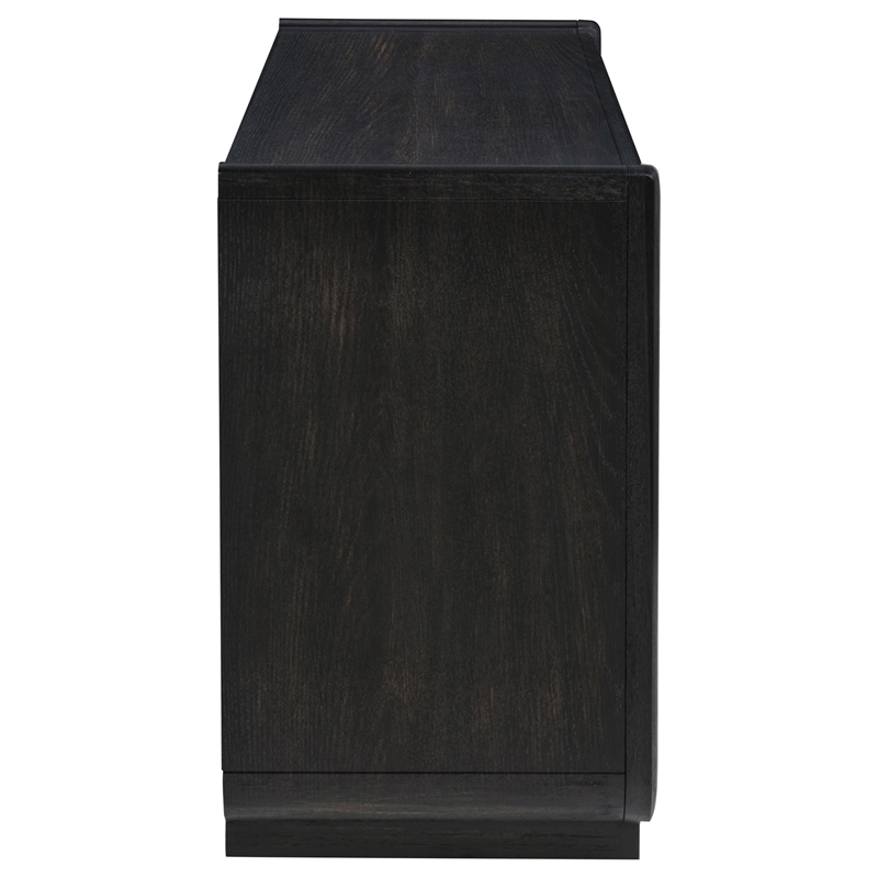 Coaster Leandro 2-Drawer Contemporary Wood Writing Desk in Burnished Black