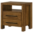 Coaster Adderley 2-Drawer Wood Nightstand Bedside Table in Warm Brown