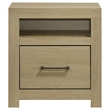 Coaster Hendricks 1-Drawer Wood Nightstand Bedside Table with Cubby in Light Oak