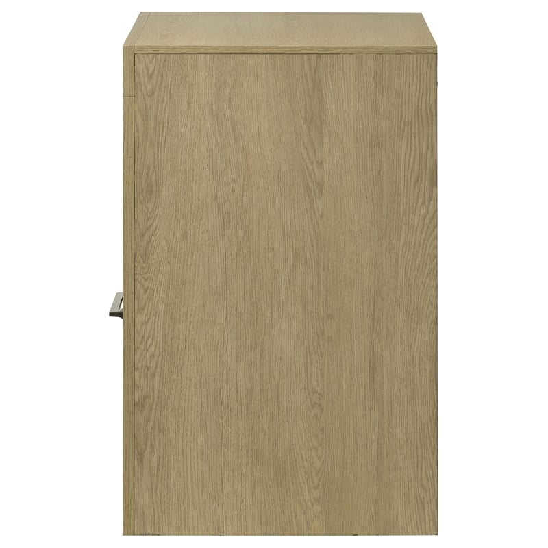 Coaster Hendricks 1-Drawer Wood Nightstand Bedside Table with Cubby in Light Oak