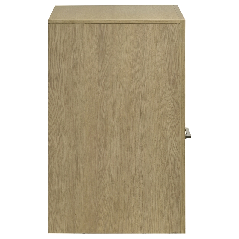 Coaster Hendricks 1-Drawer Wood Nightstand Bedside Table with Cubby in Light Oak