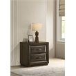 Coaster Atlas 2-Drawer Transitional Wood Nightstand Bedside Table in Dark Oak