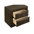 Coaster Atlas 2-Drawer Transitional Wood Nightstand Bedside Table in Dark Oak