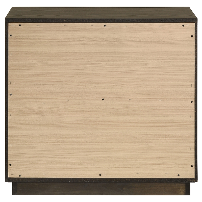 Coaster Atlas 2-Drawer Transitional Wood Nightstand Bedside Table in Dark Oak