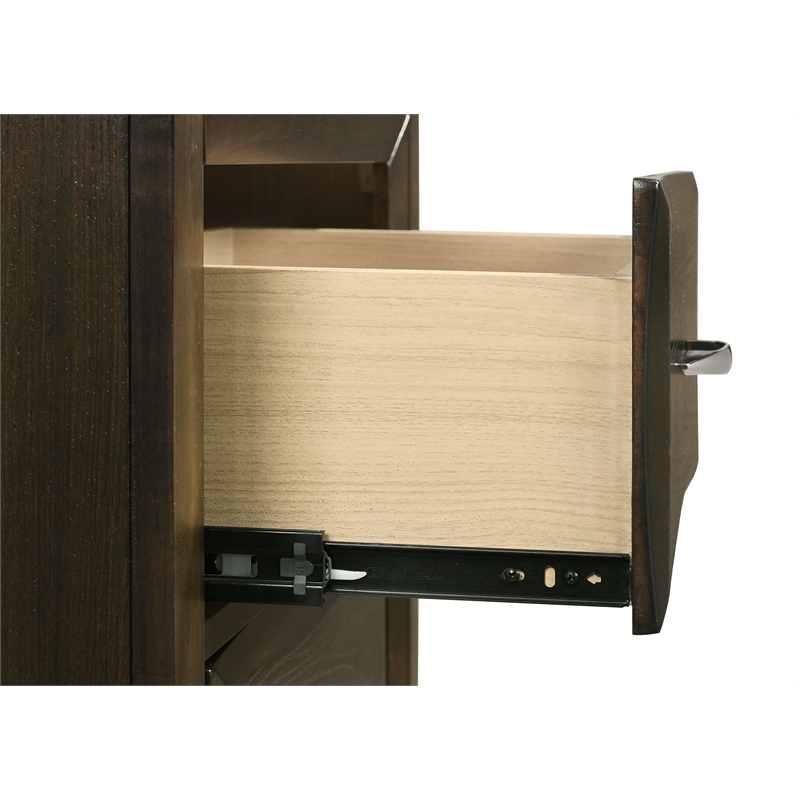 Coaster Atlas 2-Drawer Transitional Wood Nightstand Bedside Table in Dark Oak