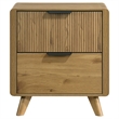 Coaster Bennett 2-Drawer Mid-Century Wood Nightstand Bedside Table in Light Oak