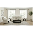 Coaster Camila 2-Piece Faux Leather Upholstered Reclining Sofa Set in White