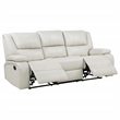 Coaster Camila 2-Piece Faux Leather Upholstered Reclining Sofa Set in White