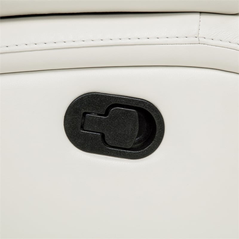 Coaster Camila 3-Piece Faux Leather Upholstered Reclining Sofa Set in White