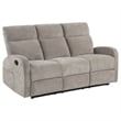 Coaster Hamilton 2-Piece Chenille Manual Reclining Sofa Set in Sand