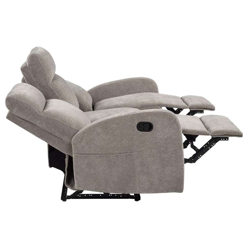 Coaster Hamilton 3-Piece Chenille Manual Reclining Sofa Set in Sand