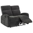 Coaster Hamilton 2-Piece Chenille Manual Reclining Sofa Set in Charcoal Gray