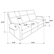 Coaster Hamilton 2-Piece Chenille Manual Reclining Sofa Set in Charcoal Gray