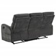 Coaster Hamilton 2-Piece Chenille Manual Reclining Sofa Set in Charcoal Gray