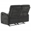 Coaster Hamilton 2-Piece Chenille Manual Reclining Sofa Set in Charcoal Gray