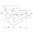 Coaster Hamilton 3-Piece Chenille Manual Reclining Sofa Set in Charcoal Gray