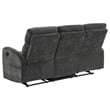 Coaster Hamilton 3-Piece Chenille Manual Reclining Sofa Set in Charcoal Gray