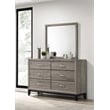 Coaster Watson 6-Drawer Transitional Wood Dresser and Mirror in Light Taupe