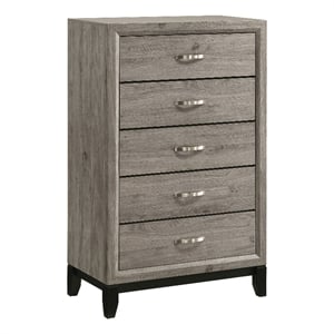 Coaster Watson 5-Drawer Transitional Wood Chest of Drawers in Light Taupe