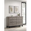 Coaster Watson 6-Drawer Transitional Wood Dresser Cabinet in Light Taupe