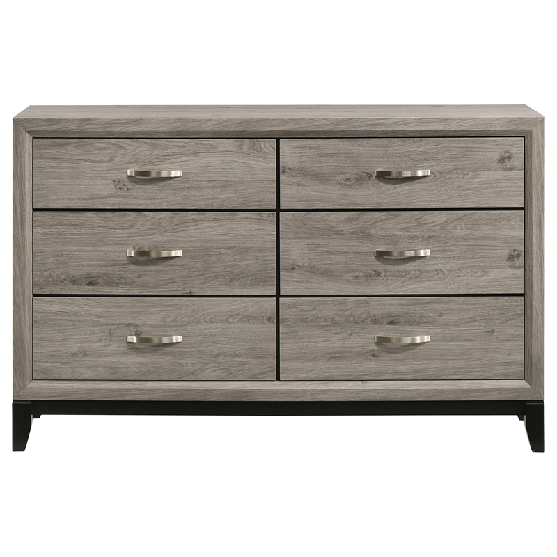 Coaster Watson 6-Drawer Transitional Wood Dresser Cabinet in Light Taupe