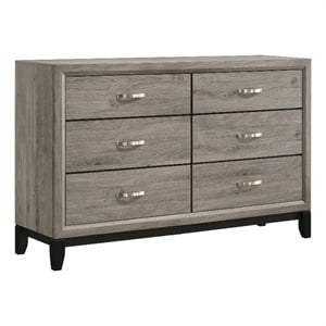 Coaster Watson 6-Drawer Transitional Wood Dresser Cabinet in Light Taupe