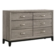 Coaster Watson 6-Drawer Transitional Wood Dresser Cabinet in Light Taupe